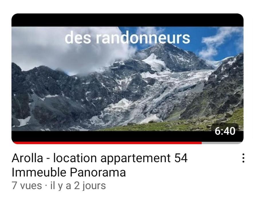 Le Panorama - Appartement 54 A Arolla Face Aux Montagnes A 150M Des Pistes Evolène 外观 照片